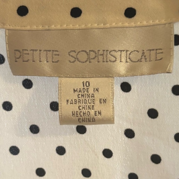 100% Silk Polka Dot Blouse - Picture 10 of 11